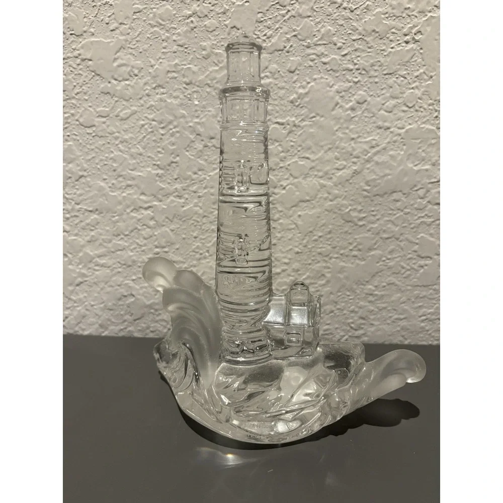 Lenox FIRST LIGHT Crystal Lighthouse Figurine Made in Germany 7.5
